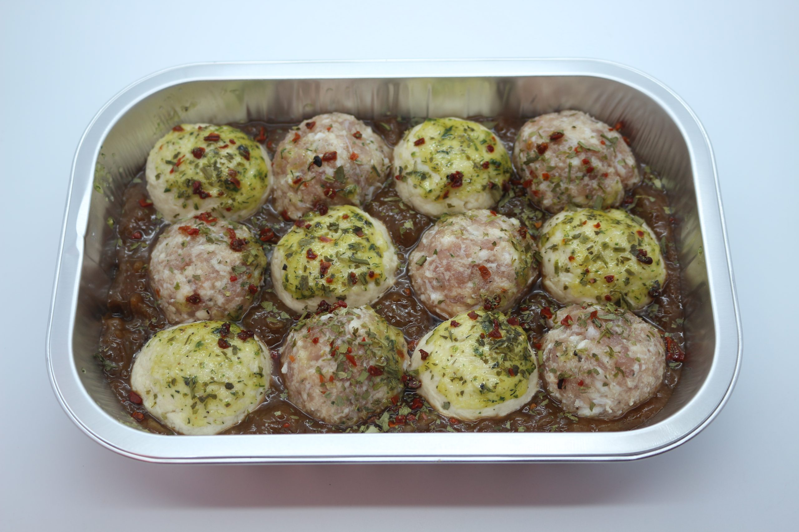 Sausage meatball & suet dumpling hachee casserole (2)